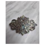 Sterling Silver Brooch With Iridescent Inlay