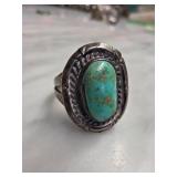 Sterling Silver and Turquoise Ring Sz 5