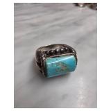 Sterling Silver and Turquoise Ring Sz 6.5
