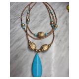 Bohemian-Style Multi-Strand Beaded Necklace