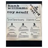 Hank Williams & Roy Acuff 3-Record Set
