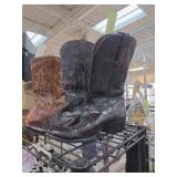 Lucchese Brown Leather Cowboy Western Boots