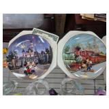 Disney Collector Plate Set Featuring Classic Scene