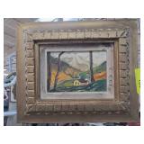 Framed Landscape Oil Painting on Canvas