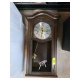 Wooden Wall Clock With Pendulum and Key