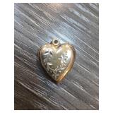 Heart-Shaped Gold-Toned Locket Pendant