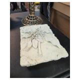 Decorative Concrete Box With Poinsettia Design