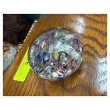 Multicolor Millefiori Glass Paperweight