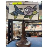 Stained Glass Hummingbird Table Lamp