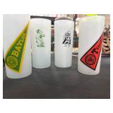 Frosted Collegiate Bar Glasses