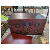 Decorative Floral Wooden Storage Chest