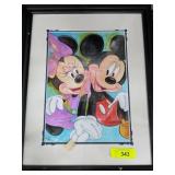Randy Noble Mickey and Minnie Framed Artwork