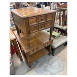 Wooden End Tables with Drawers