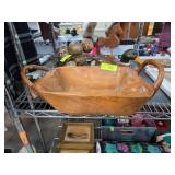 Wooden Handled Serving Bowl