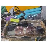 Sunglasses, Curling Iron, and Tray