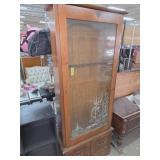 Wooden Gun Cabinet With Glass Door