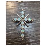 Sterling Silver Cross Signed S Noche Zuni