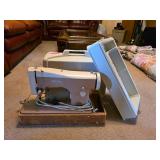Necchi Sewing Machine with Case and Base