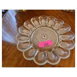 Clear Glass Egg Serving Platter