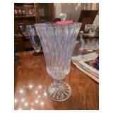 Glass Hurricane Candle Holder with Fluted Design