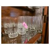 Clear Glass Drinkware Set