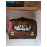 Wooden Bread Box with Glass Panel