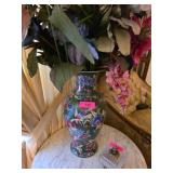 Hand-Painted Floral Ceramic Vase
