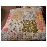 Patchwork Quilt with Floral Patterns