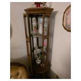 Wooden Curio Cabinet With Glass Panels