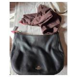 Black Leather Coach Shoulder Bag