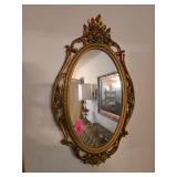 Syroco Ornate Gold-Tone Oval Mirror