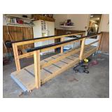 Wooden Wheelchair Ramp with Metal Accents
