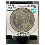 1878 Morgan Silver Dollar, 7/8 Tail Feathers