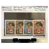 Romania 1945 WW2 Red Cross Stamp Set