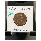 1940 Lincoln Wheat Cent in Holder