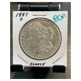 1887-S Morgan Dollar in Display Holder