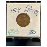 1918 Lincoln Wheat Penny in Holder