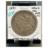 1891 Morgan Silver Dollar VAM 2