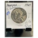 1967 Panama Medio Balboa Silver Coin