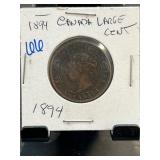 1894 Canada Large Cent Coin