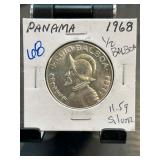 1968 Panama Medio Balboa Silver Coin