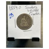 1854-O Seated Liberty Quarter