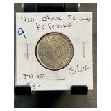 1920 China 20 Cents KT Province Coin