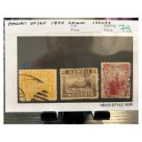 Hawaii 1894 Commemorative Stamps Trio