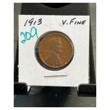 1913 Lincoln Wheat Cent in Very Fine Condition
