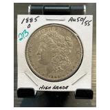 1885-O Morgan Silver Dollar in Holder