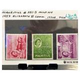 1953 Mauritius Elizabeth II Mint NH Stamps