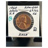 1960 D Lincoln Cent RPM-040 in Holder