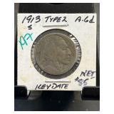 1913-S Type 2 Buffalo Nickel, San Francisco Mint