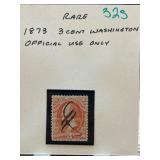 1873 3-Cent Washington Official Stamp